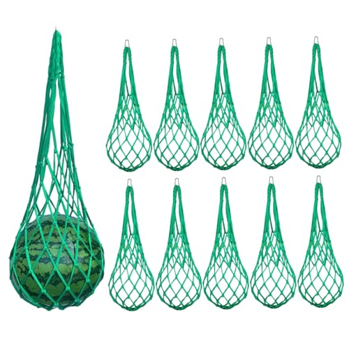 Melonenhängematte für Trellis, 10pcs Melonhängematte 24 Zoll Hochleistungswassermelone für Trellis, Wassermelonen -Cantaloupe, Kürbis, Honigtau, Netze von Blogiiup