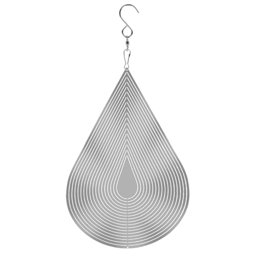 Blogiiup Metallwindspinner, Wind Spinner im Freien, 8x12 Zoll 3D -Wassertröpfchen Metallspinner für Innengartendekoration Blogiiup Metallwindspinner, Wind Spinner im Freien, 8x12 Zoll 3D -Wassertröpfchen Metallspinner für Innengartendekoration von Blogiiup