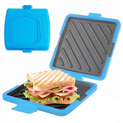 Mikrowellen -Toastie -Hersteller, Mikrowellen -Toastie -Sandwichhersteller, Silikon -, kein Strom, drahtlos (blau), Camping von Blogiiup