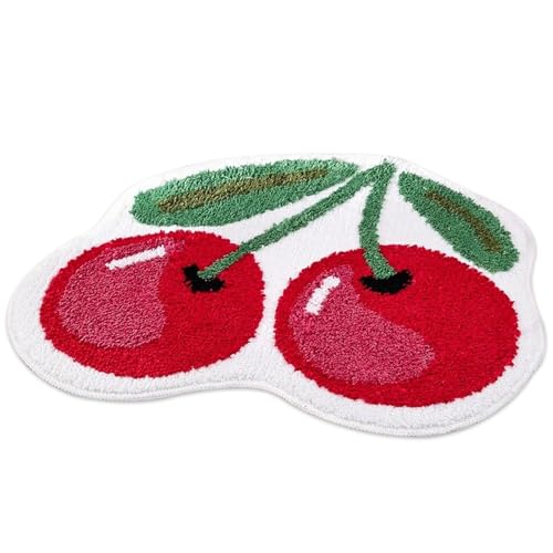 Netter Teppich, Kirschbad, süße Kirschform Coolte Teppiche, 19.69x23.62 Verdickte Polyester absorbierende Badematte, dekorative lustige Duschteppiche für Heimbad Kinderzimmer, Badezimmer Teppich Netter Teppich, Kirschbad, süße Kirschform Coolte Teppiche, 19.69x23.62 Verdickte Polyester absorbierende Badematte, dekorative lustige Duschteppiche für Heimbad Kinderzimmer, Badezimmer Teppich von Blogiiup
