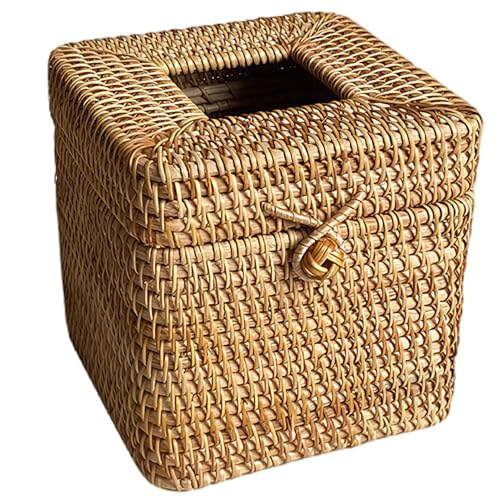 Rattan Tissue Box, Rattan Tissue Box Cover Square 5.9 Dekorative gewebte Gesichtsserviettenhalter mit Deckel gewebter Abdeckung für Wohnzimmer Schlafzimmer Rattan Tissue Box, Rattan Tissue Box Cover Square 5.9 Dekorative gewebte Gesichtsserviettenhalter mit Deckel gewebter Abdeckung für Wohnzimmer Schlafzimmer von Blogiiup