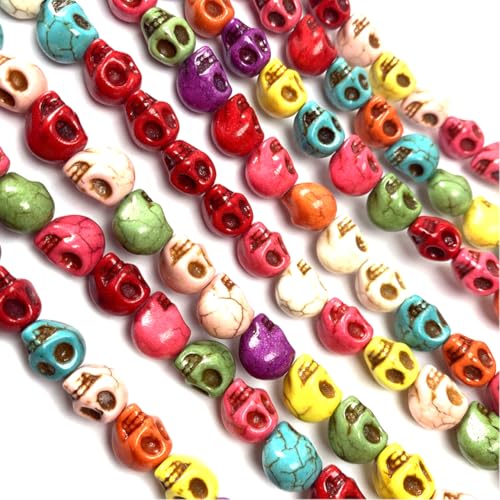 Schädelperlen, 20 Stcs bunte Schädelperlen Schmuck zugeschnitzten Perlen basteln. Schädelperlen, 20 Stcs bunte Schädelperlen Schmuck zugeschnitzten Perlen basteln. von Blogiiup