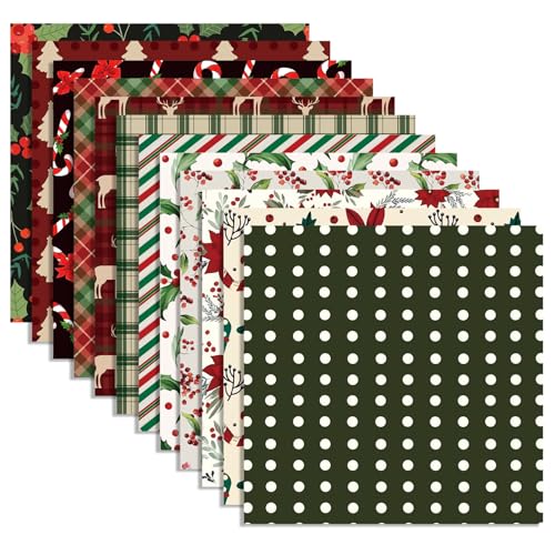 Scrapbook Paper, 24pcs Weihnachts -Scrapbook -Papier 12x12 Vintage Christmas Thema doppelseitig für DIY -Alben von Blogiiup