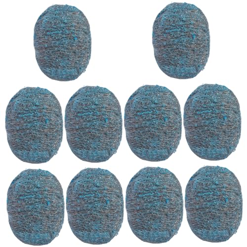 Stahlwäschel für Geschirr, 10pcs Stahlwollseife, vorgenannte Wollpeeling effektive saubere Seife für Reinigungstöpfe, Pfannen, Öfen Hartes Küchenfett, Topf von Blogiiup