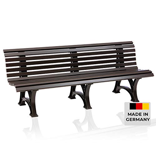 Blome Sitzbank Borkum – Gartenbank für Garten, Balkon, Terrasse, Parkbank in braun, 4-Sitzer, Made in Germany von Blome