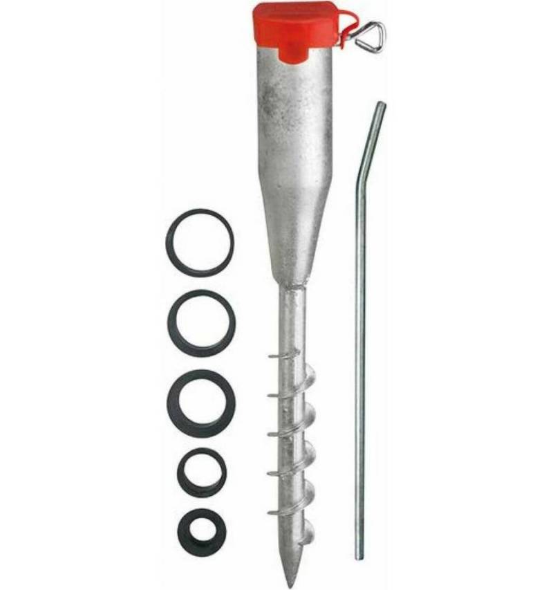 Blome Einschraub-Bodenhülse FerroFix 33510, (Set, inkl. Eindrehstange), Rostfrei, Bodeneben eindrehbar von Blome