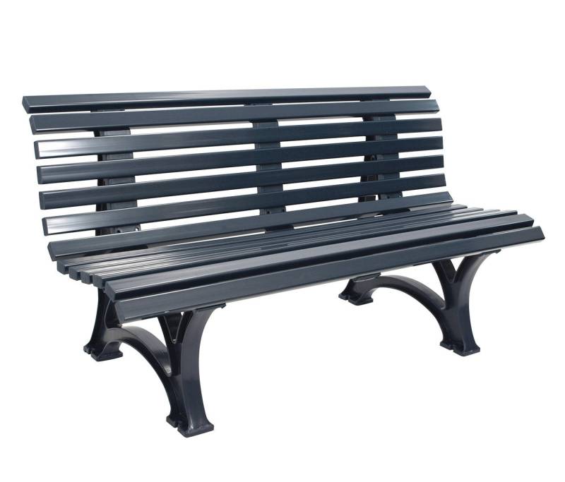 Blome Gartenbank HELGOLAND (1-St), 3-sitzer 150cm, Kunststoff graphitgrau, wetterfest von Blome
