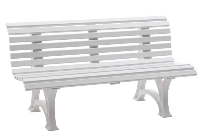 Blome Gartenbank HELGOLAND (1-St), 3-sitzer 150cm, Kunststoff weiß, wetterfest von Blome