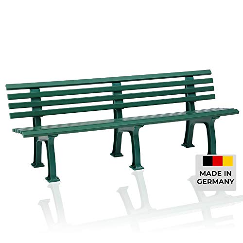 Blome Sitzbank Juist – Gartenbank für Garten, Balkon, Terrasse, Parkbank in grün, 4-Sitzer, Made in Germany von Blome