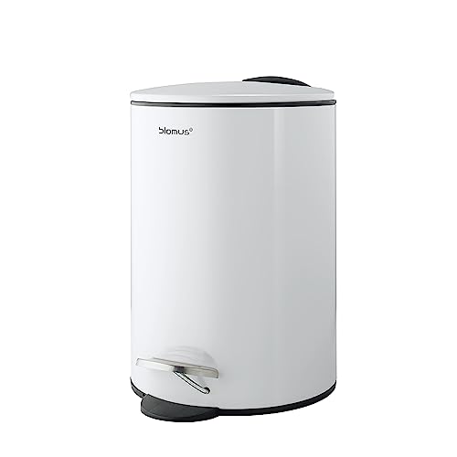 blomus -Tubo- Treteimer, Mit Smart-Close-System, Innenbehälter Entnehmbar, 5L, Farbe White 68946 von Blomus