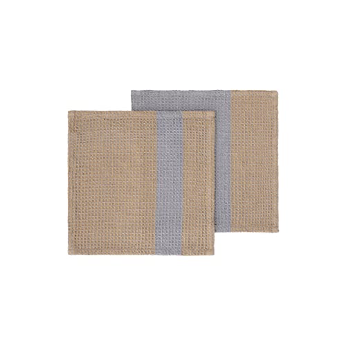 Blomus Spültücher 2er Set -GANO- Spültuch aus 100% Baumwolle 25x25cm (Indian Tan/Tradewinds) von Blomus