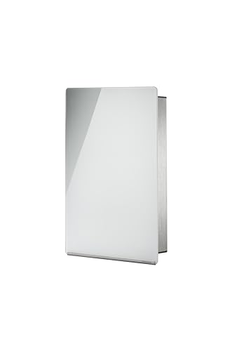 Blomus -VELIO- Schlüsselkasten/Glasmagnettafel in zeitlosem Weiß, hochwertige Verarbeitung, 7 Schlüsselhaken, magnetischer Verschluss, moderne Schlüsselbox (B / H / T: 5 x 30 x 20 cm, Weiß, 65370) von Blomus