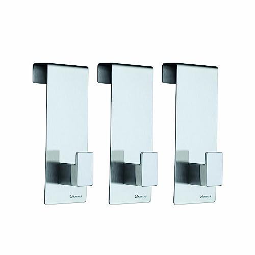 Blomus" Menoto Overdoor Hook Set, Stainless-Steel Silver, 5 x 4.3 x 12.1 cm von Blomus