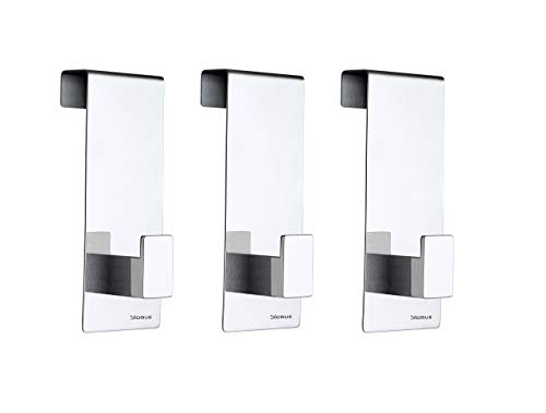 blomus -MENOTO- Set 3 Türhaken aus poliertem Edelstahl, Wandhaken starke Ausführung, Türgarderobe zum Einhängen, Kleiderhaken mit Montage ohne Bohren (H / B / T: 12 x 4,3 x 5 cm, Edelstahl, 65412) blomus -MENOTO- Set 3 Türhaken aus poliertem Edelstahl, Wandhaken starke Ausführung, Türgarderobe zum Einhängen, Kleiderhaken mit Montage ohne Bohren (H / B / T: 12 x 4,3 x 5 cm, Edelstahl, 65412) von Blomus