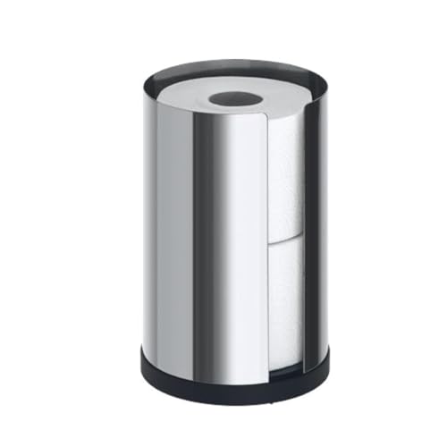 blomus -NEXIO- WC-Rollenhalter aus poliertem Edelstahl, exklusiver Toilettenpapierhalter mit Platz für bis zu 2 Rollen, modernes Badaccessoire (H / B / T: 22 x 13,5 x 13,5 cm, Edelstahl, 66657) von Blomus