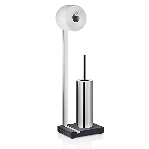 blomus -MENOTO- Stand WC-Garnitur aus mattiertem Edelstahl, freistehender Toilettenbutler, platzsparende Konstruktion in exklusiver Optik, Badaccessoire (H / B / T: 65 x 15 x 20 cm, Edelstahl, 68819) blomus -MENOTO- Stand WC-Garnitur aus mattiertem Edelstahl, freistehender Toilettenbutler, platzsparende Konstruktion in exklusiver Optik, Badaccessoire (H / B / T: 65 x 15 x 20 cm, Edelstahl, 68819) von Blomus