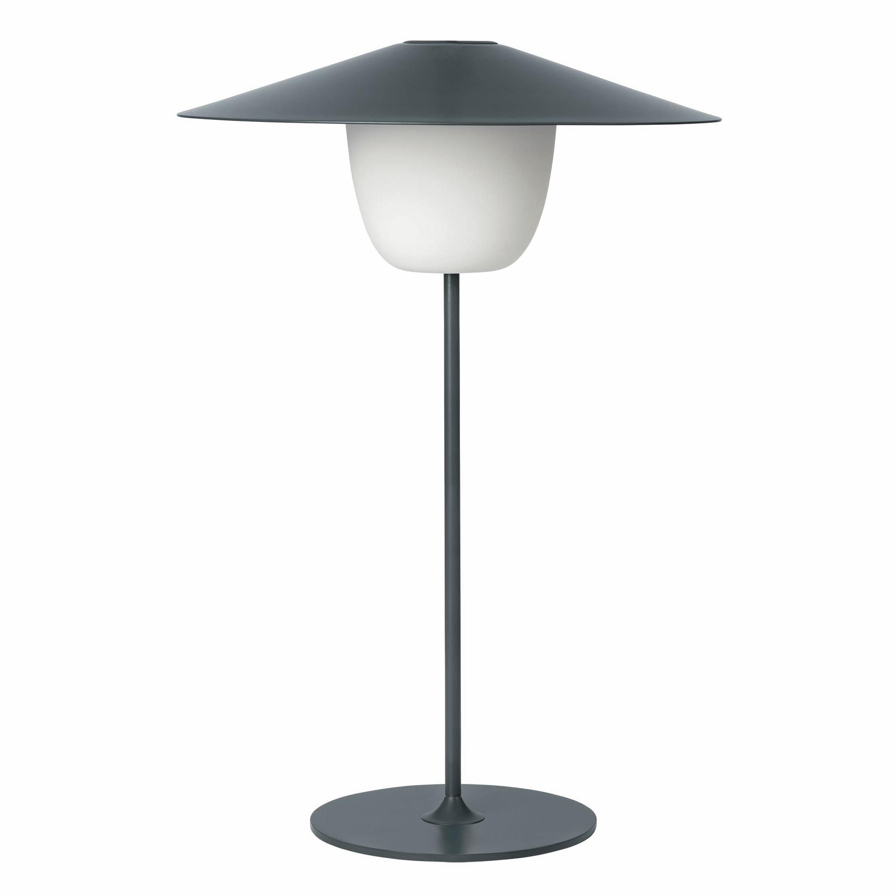 Blomus - Ani Lamp Mobile LED Leuchte mit Akku L - magnet/pulverbeschichtet/H 49cm / Ø 34cm/2700K/120lm von Blomus