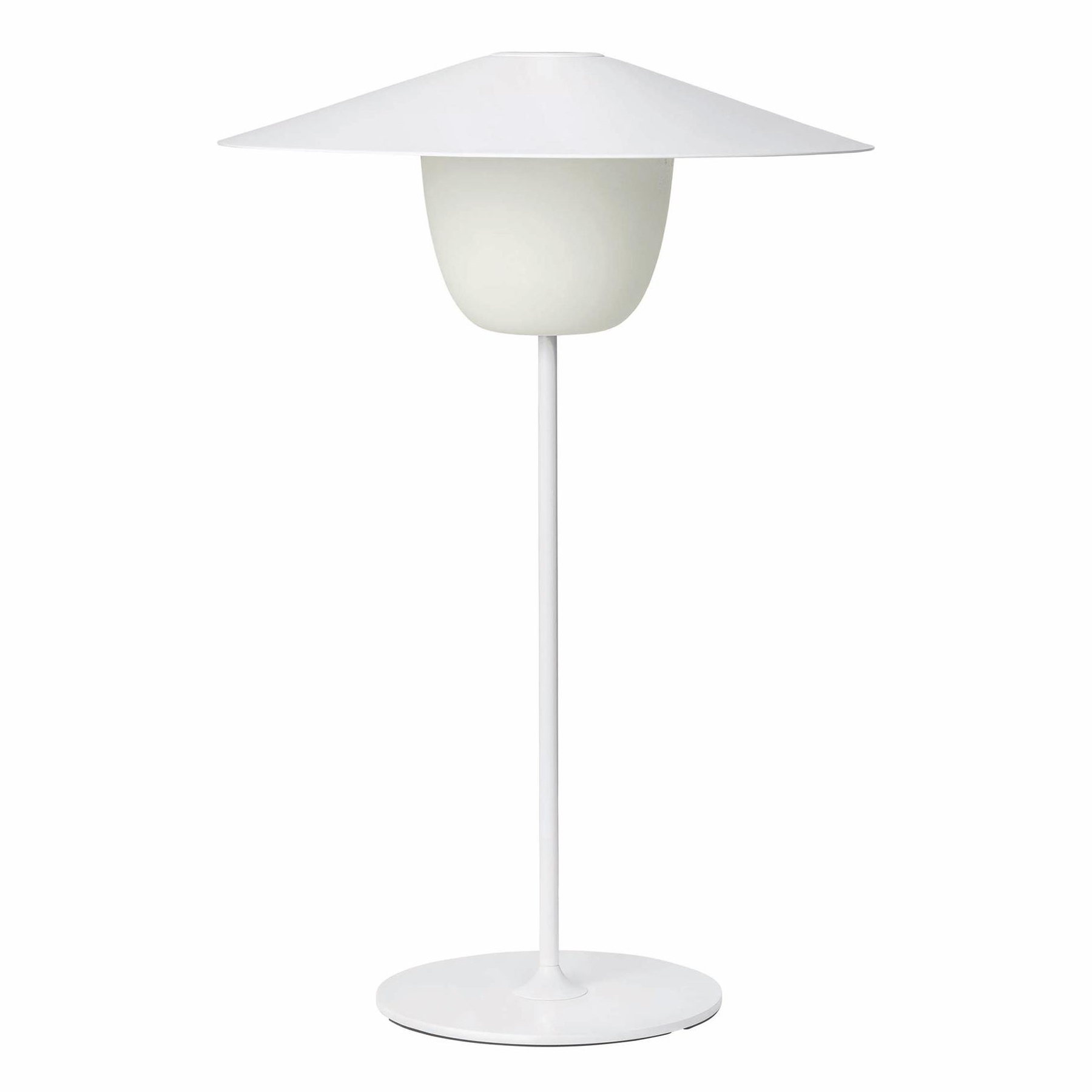 Blomus - Ani Lamp Mobile LED Leuchte mit Akku L - weiß/pulverbeschichtet/H 49cm / Ø 34cm/2700K/120lm von Blomus