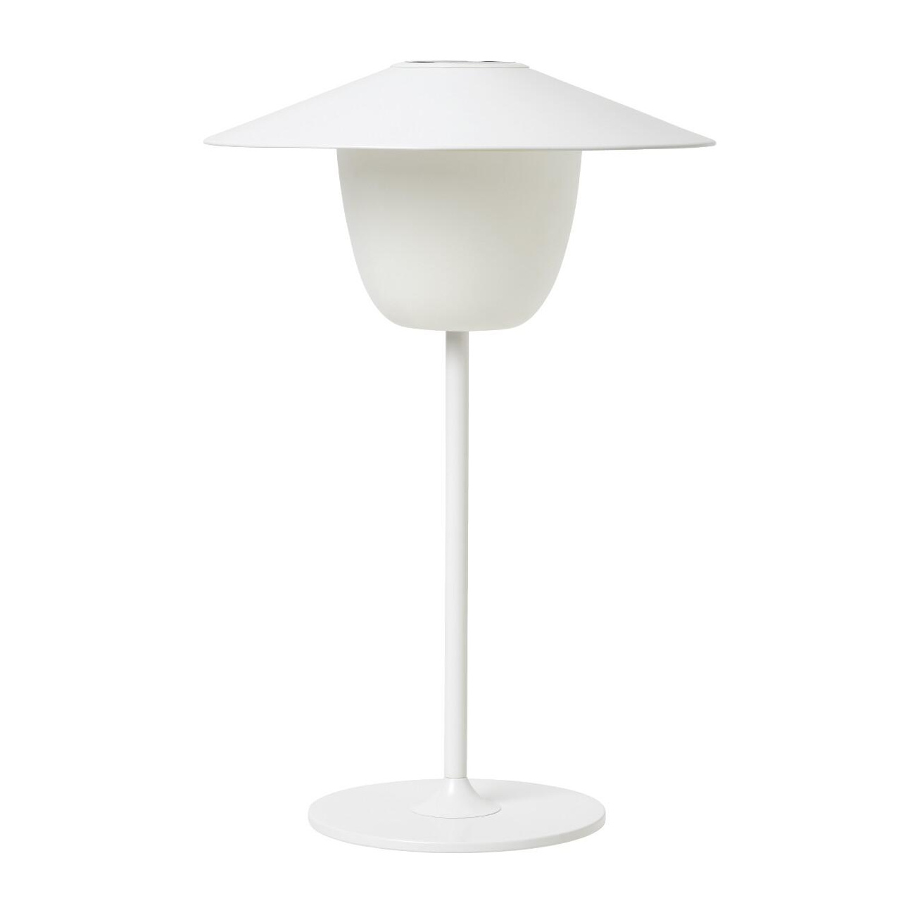 Blomus - Ani Lamp Mobile LED Leuchte mit Akku S - weiß/pulverbeschichtet/H 33cm / Ø 22cm/3000K/100lm von Blomus