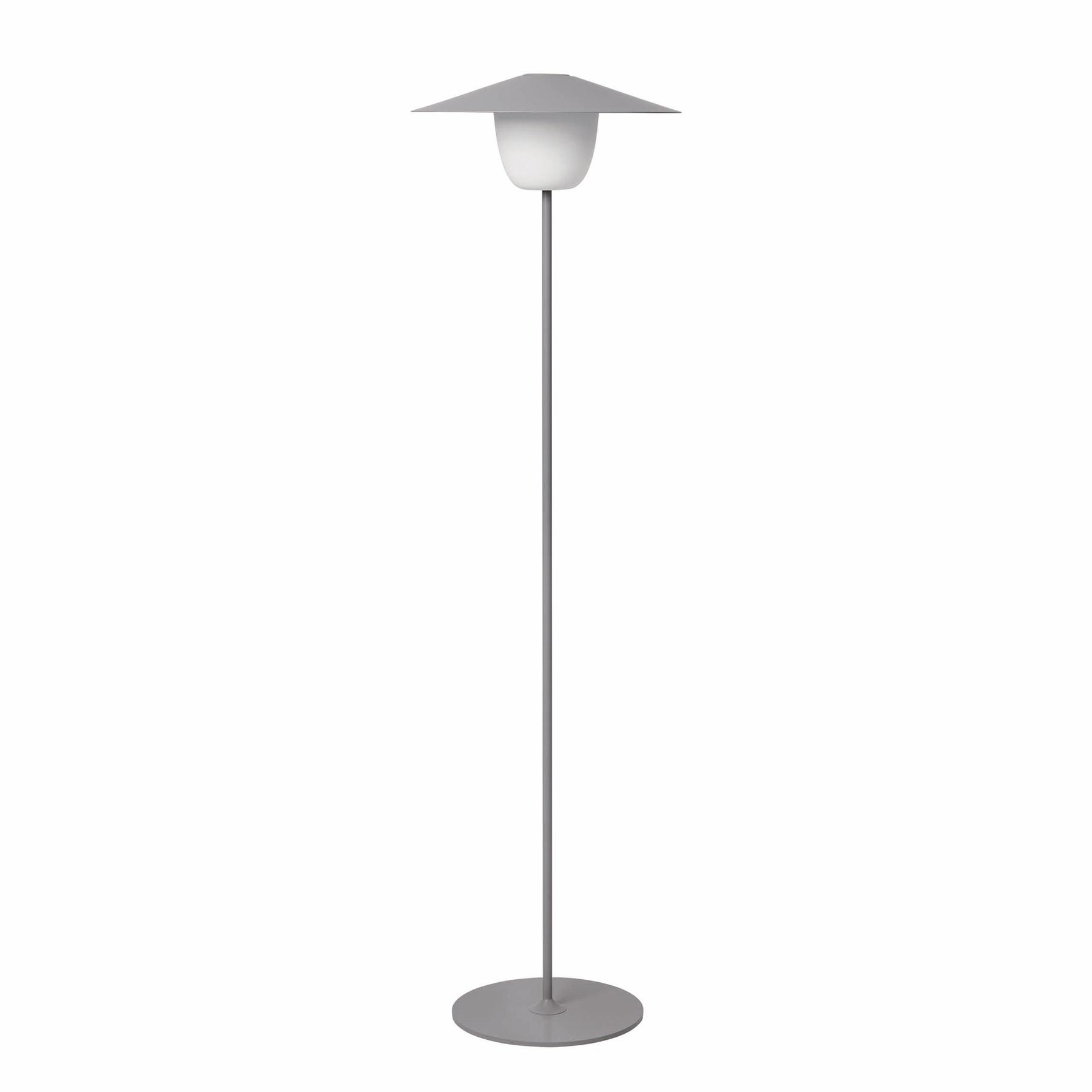 Blomus - Ani Lamp Mobile LED Stehleuchte mit Akku - satellit/pulverbeschichtet/H 121cm / Ø 34cm/2700K/120lm von Blomus