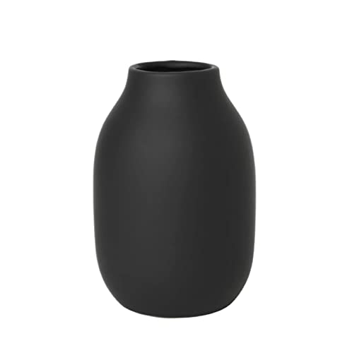 blomus -COLORA- Vase S aus Steingut, Peat, hergestellt in hochwertiger Handarbeit, elegante und dekorative Tischvase, flächenschonendes Wohnaccessoire (H / B / T: 15 x 10,5 x 10,5 cm, Peat, 65902) von Blomus