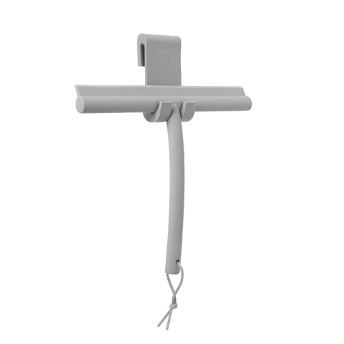 blomus Duschabzieher -VIPO- Duschwischer mit Halterung 24 cm breit Abzieher aus Silikon für Dusche, Badezimmer Fensterabzieher Scheibenabzieher Micro Chip (69202) von Blomus