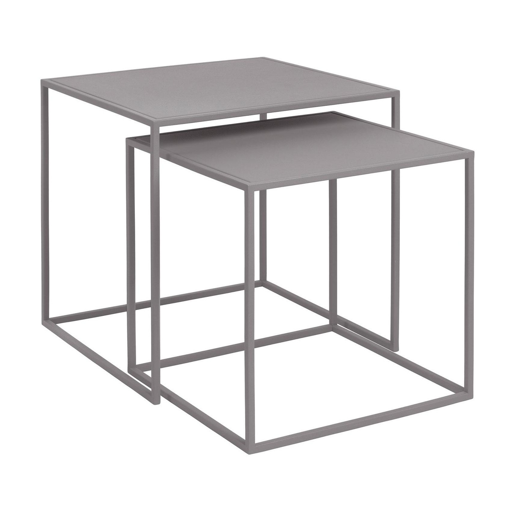 Blomus - Fera Beistelltisch 2er Set - mourning dove grau/1x LxBxH 40x40x40cm/1x LxBxH 35x35x35cm von Blomus