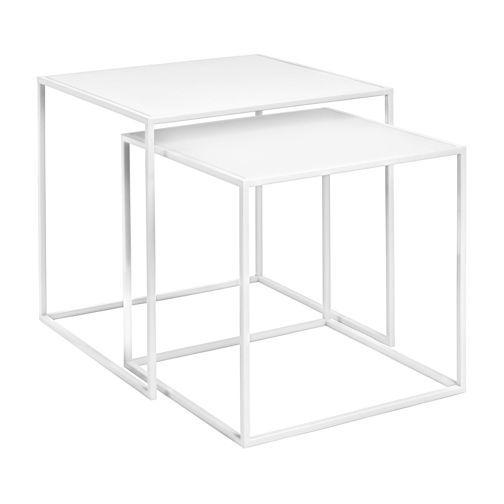 Blomus - Fera Beistelltisch 2er Set - weiß/1x LxBxH 40x40x40cm/1x LxBxH 35x35x35cm von Blomus