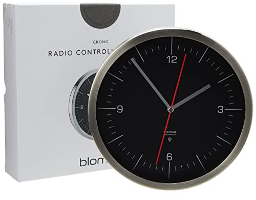 Blomus - Funkuhr, Wanduhr, Uhr - CRONO - Edelstahl - Ø 24 cm von Blomus