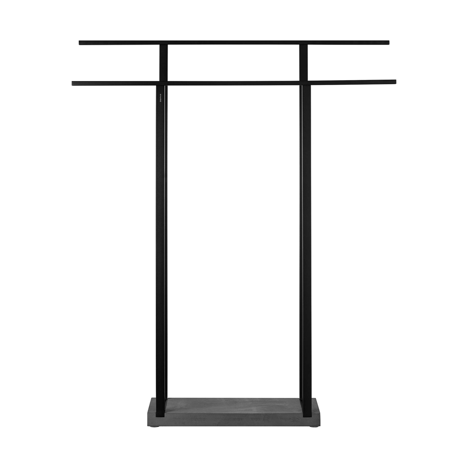 Blomus - Menoto Handtuchständer 75x16x90cm - schwarz/poliert/LxBxH 75x16x90cm von Blomus