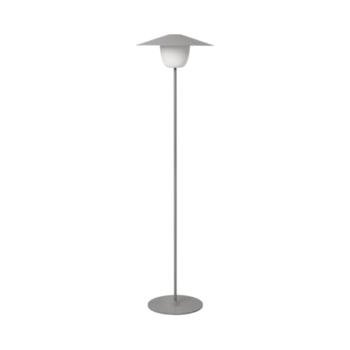 Blomus Mobile LED-Stehleuchte -ANI LAMP- | Akku Stehlampe aus Aluminium | Farbe Satellite| Ø 34 x 120H cm | 2 Helligkeitsstufen per Touch | Outdoor von Blomus