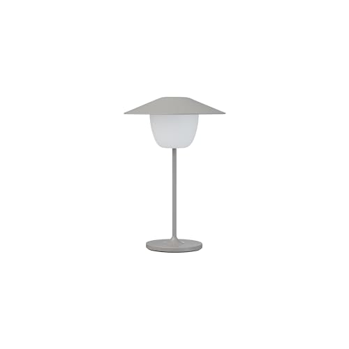 Blomus Mobile Leuchte -ANI Lamp Mini- Tischlampe mit Akku für Innen und Außen, 3 Lichtfarben, Dimmbar per Touch 14 x 21 cm (Satellite) von Blomus