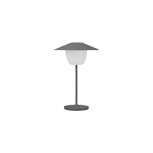 Blomus Mobile Leuchte -ANI Lamp Mini- Tischlampe mit Akku für Innen und Außen, 3 Lichtfarben, Dimmbar per Touch 14 x 21 cm (Warm Gray) von Blomus
