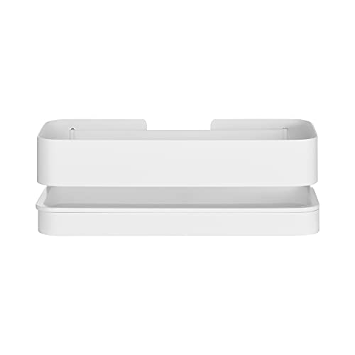 Blomus -NEXIO- Duschkorb, praktischer Halter für die Dusche, breites Gummiband im Inneren, 25 x 12 cm, Farbe White (66332) von Blomus