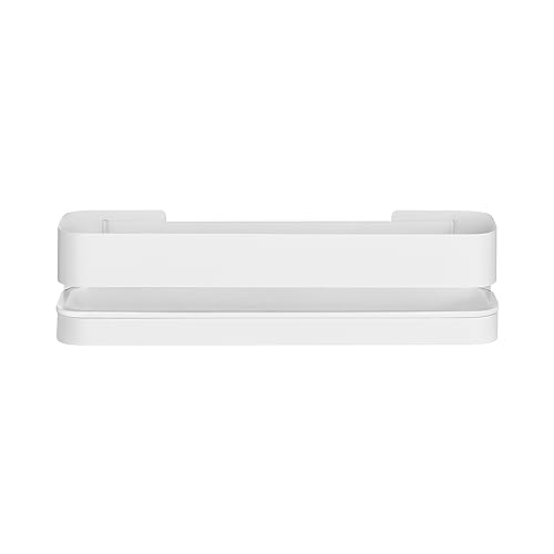 Blomus -NEXIO- Duschkorb, praktischer Halter für die Dusche, breites Gummiband im Inneren, 34 x 8 cm, Farbe White (66333) von Blomus