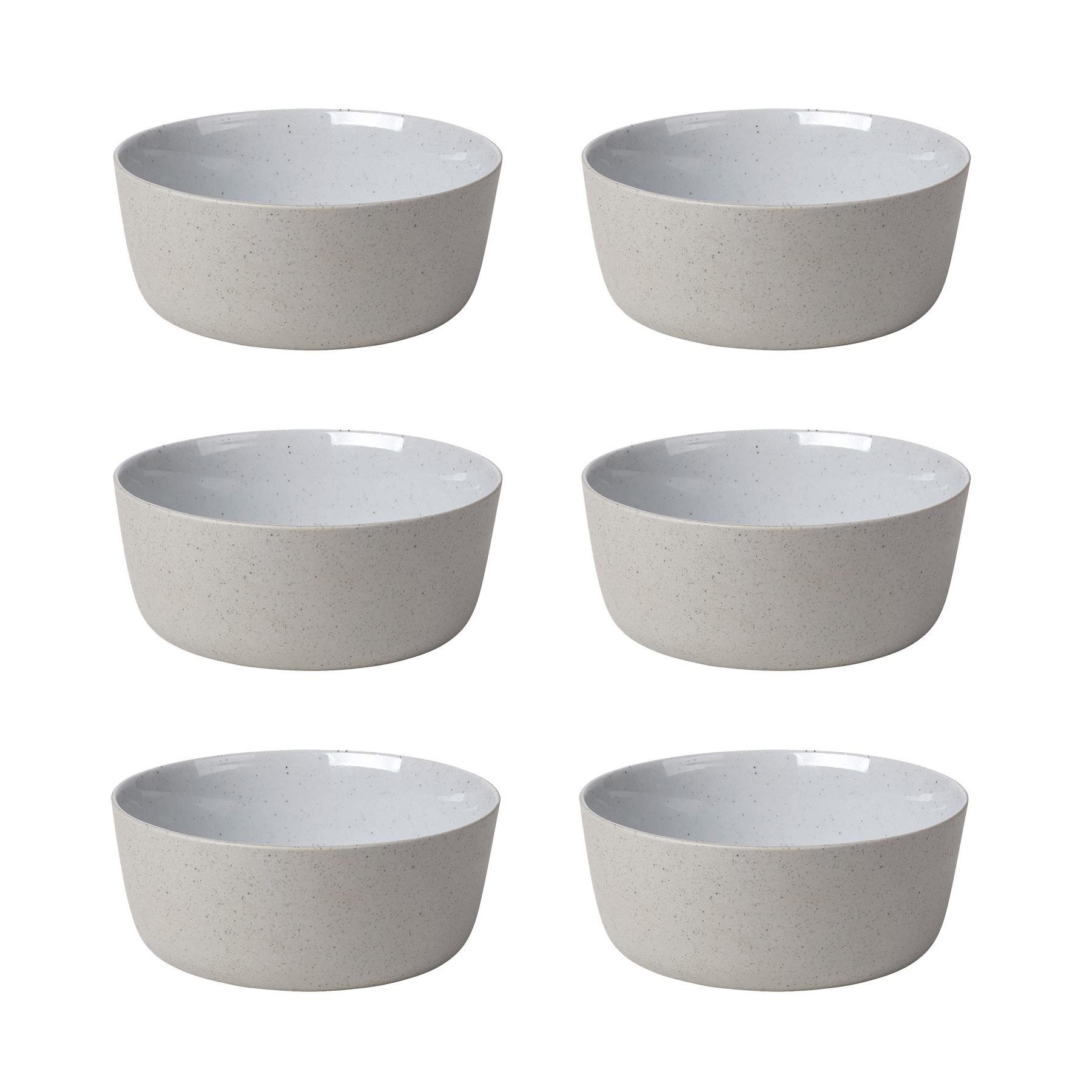 Blomus - Sablo Schale 6er Set Ø15,5cm - beige/glänzend/matt/H 7cm / Ø 15,5cm von Blomus