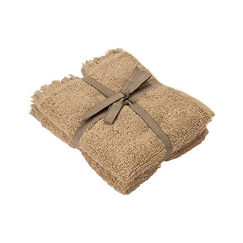 Blomus Set 2 Gästehandtücher -FRINO- Handtuch aus 100% Bio-Baumwolle 30 x 50 cm (Tan) von Blomus