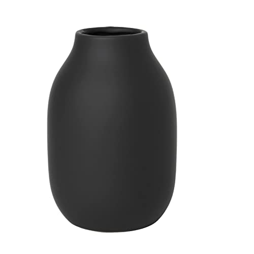 blomus -COLORA- Vase S aus Steingut, Peat, hergestellt in hochwertiger Handarbeit, elegante und dekorative Tischvase, flächenschonendes Wohnaccessoire (H / B / T: 15 x 10,5 x 10,5 cm, Peat, 65902) von Blomus