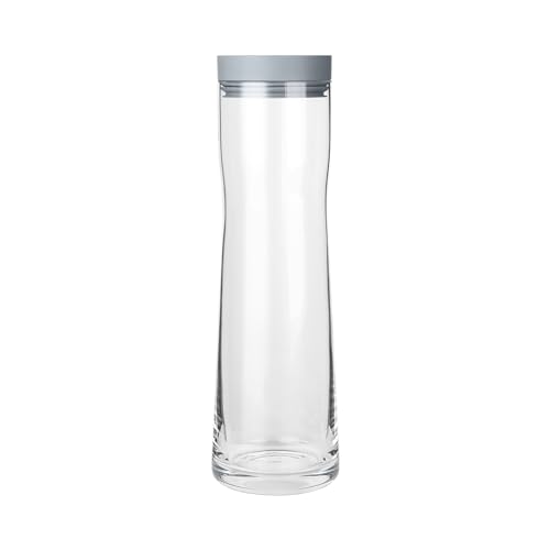 blomus -SPLASH- Wasserkaraffe aus Glas, Sharkskin, 1 Liter Fassungsvermögen, Silikon / Edelstahldeckel, einfache Handhabung, (H / B / T: 29,5 x 9 x 9 cm, Farbe: Skarhskin, 63787) von Blomus