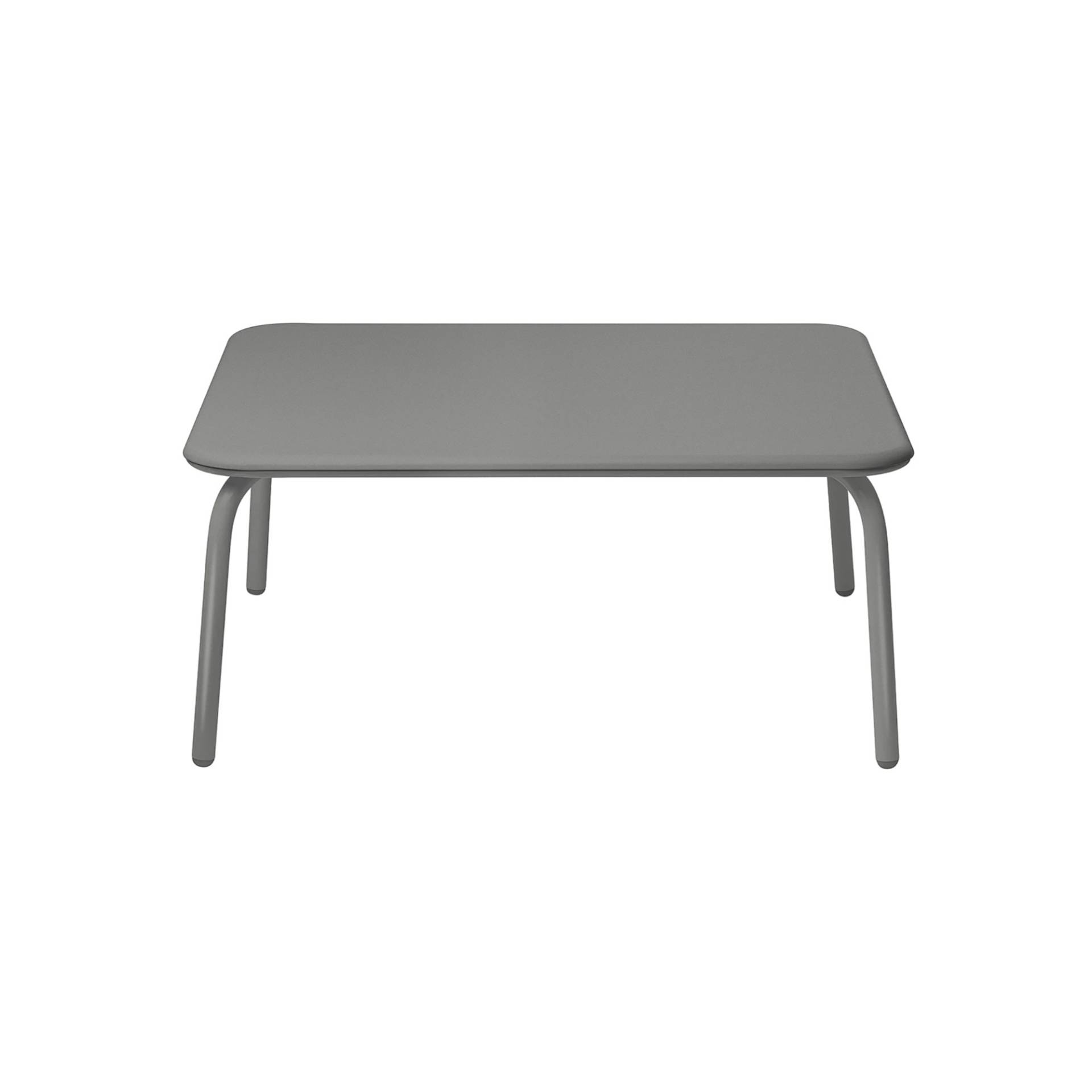 Blomus - Yua Outdoor Loungetisch 80x80cm - granitgrau/Zinkbeschichtung/LxBxH 80x80x35cm/mit Kunststoffgleitern von Blomus