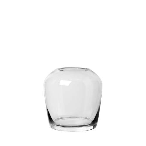 blomus Vase -LETA-| Blumenvase aus mundgeblasenem Glas | Dekovase Farbe Clear mit stabilem Boden | Größe S | Ø10 x 10H cm von Blomus
