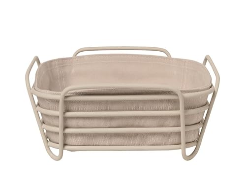 blomus Brotkorb - DELARA - klein | Farbe Nomad | Moderner Brotkorb mit Baumwolleinsatz | Ideal für Brötchen & Gebäck | Stilvolles Design in Beige | waschbar | 21 x 21 x 9,2 cm blomus Brotkorb - DELARA - klein | Farbe Nomad | Moderner Brotkorb mit Baumwolleinsatz | Ideal für Brötchen & Gebäck | Stilvolles Design in Beige | waschbar | 21 x 21 x 9,2 cm von Blomus