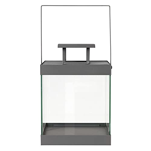Blomus Laterne Finca Klein, Indoor Laterne, Windlicht, Stahl pulverbeschichtet, Glas klar, Steel Gray, 30.5 cm, 66178 von Blomus