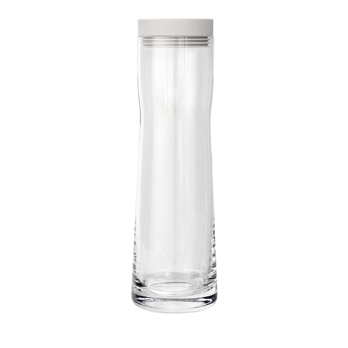 blomus -SPLASH- Wasserkaraffe aus Glas, Moonbeam, 1 Liter Fassungsvermögen, Silikon / Edelstahldeckel, einfache Handhabung, (H / B / T: 29,5 x 9 x 9 cm, Farbe: Moonbeam, 63780) von Blomus