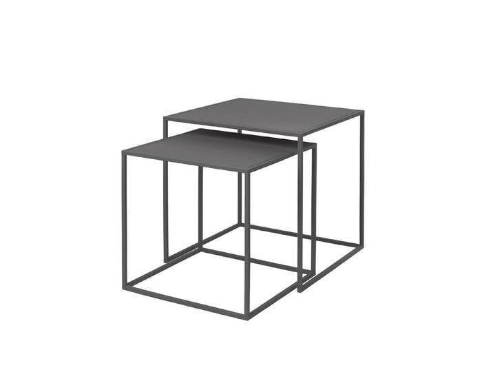 blomus Beistelltisch -FERA- 2er Set quadratische Tische: Minimalistisch, Robust & Elegant (2 Tische), Pulverbeschicht, Minimalistisches Design, Platzsparend von Blomus