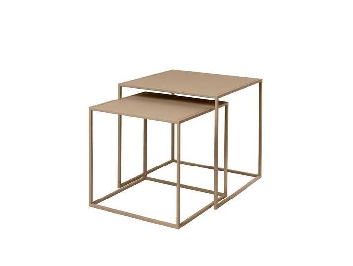 blomus Beistelltisch -FERA- 2er Set quadratische Tische: Minimalistisch, Robust & Elegant (2 Tische), Pulverbeschicht, Minimalistisches Design, Platzsparend von Blomus