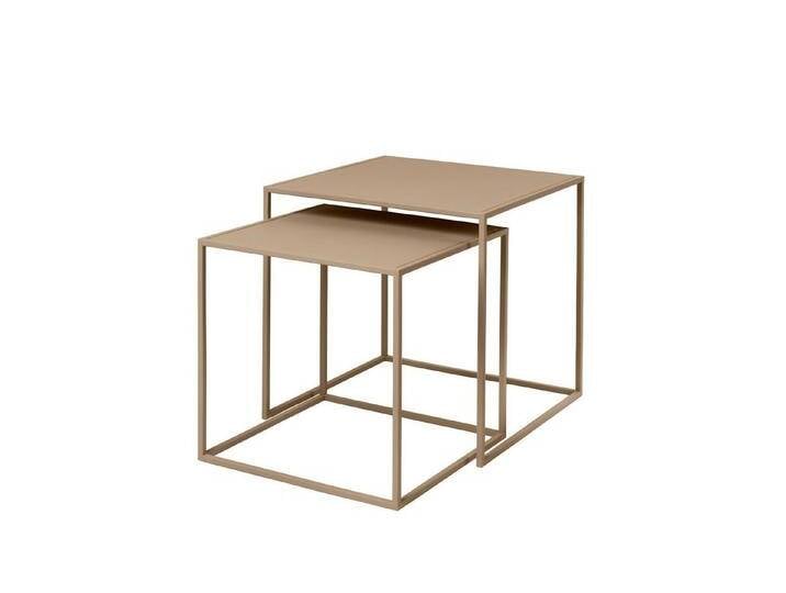 blomus Beistelltisch -FERA- 2er Set quadratische Tische: Minimalistisch, Robust & Elegant (2 Tische), Pulverbeschicht, Minimalistisches Design, Platzsparend von Blomus