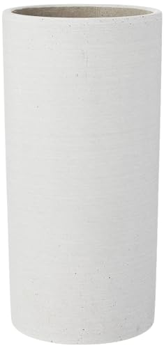 blomus -COLUNA- Vase L aus Polystone, hellgrau, puristische Beton-Optik, dekorative Vase in moderner Optik, hohe Tischdeko, exklusives Wohnaccessoire (H / B / T: 29 x 12 x 12 cm, hellgrau, 65597) von Blomus