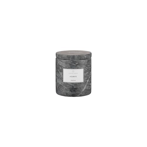 blomus Duftkerze FRABLI | Kerzengefäß aus Marmor | Farbe Magnet | Duft Agave | Größe S | 8Ø x 9H cm | Kerze aus Sojawachs mit Geschenkverpackung von Blomus