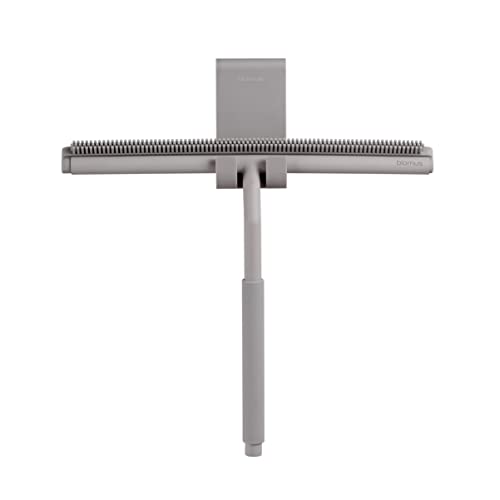 blomus Duschabzieher -LAVEA- | Farbe Satellite | 22L x 26B cm | Duschwischer Grau | Fensterabzieher aus Silikon mit Metall-Kern für Dusche, Badezimmer, Spiegel, Glas-Reinigung, Fliesen von Blomus
